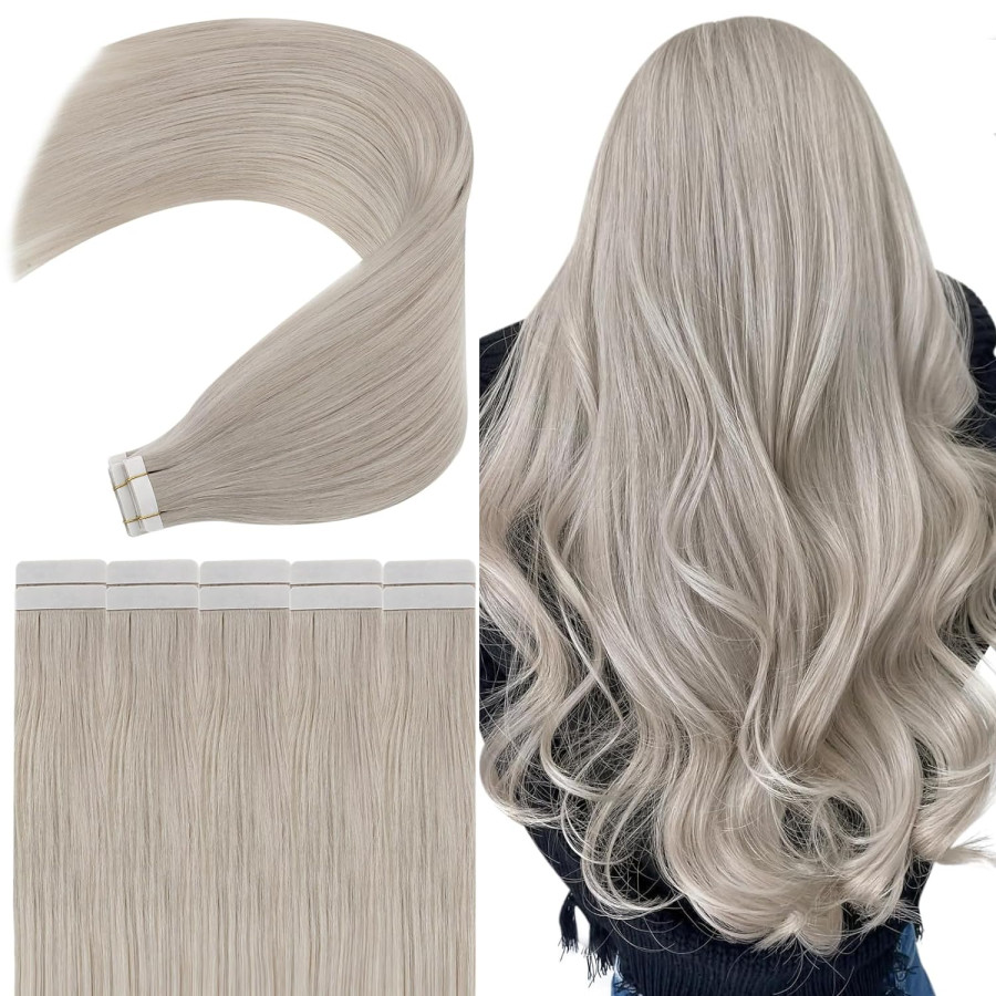 Extensii Tape IN White Platinum Light Grey